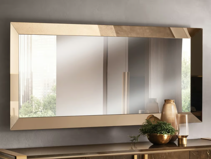 ESSENZA - Rectangular framed mirrored glass mirror _ ADORA