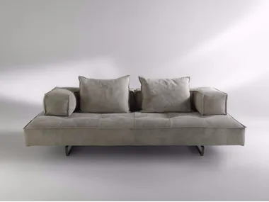 M1 - 2 seater sled base nabuk sofa _ ALBEDO