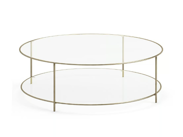 SYBIL - Low tempered glass coffee table _ AMPM