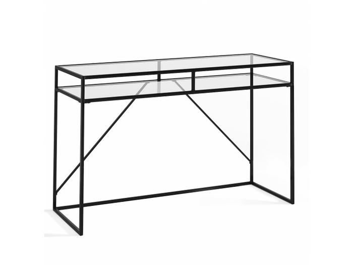 SYBIL - Rectangular tempered glass console table _ AMPM