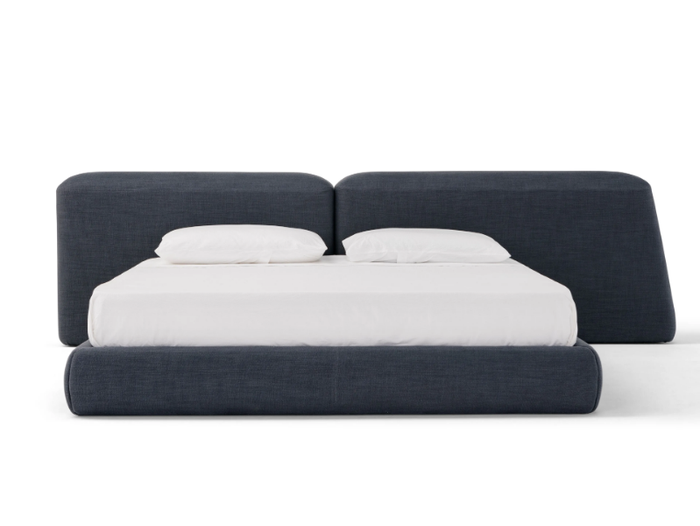 LAPIS - Fabric double bed with upholstered headboard _ AMURA