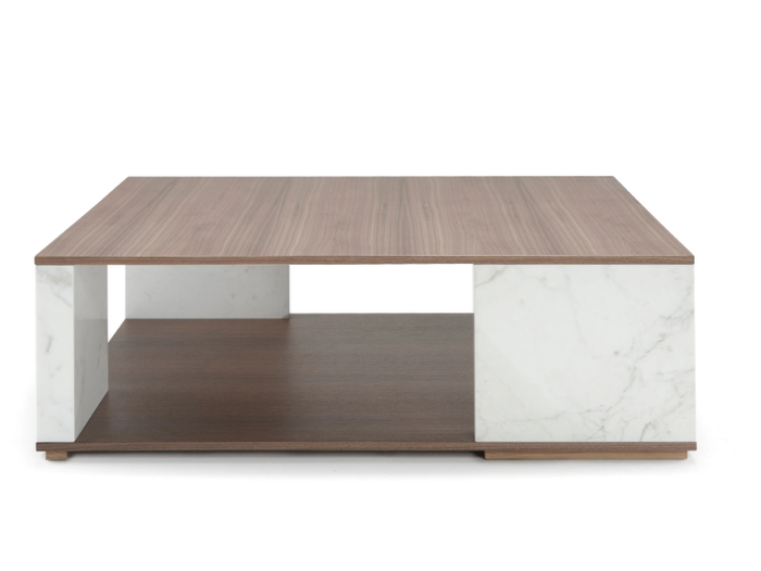 QUATTROPIETRE - Marble and wood coffee table _ AMURA