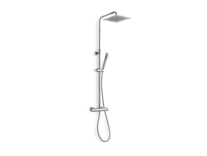 CL027 AM - Wall-mounted shower panel with overhead shower _ AQUAELITE