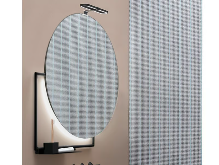 ALLEGRO - Oval bathroom mirror with shelf _ ARBLU