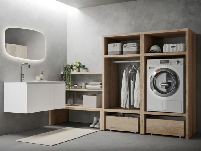 TANGO 1 - Laundry room cabinet with drawers for washing machine _ ARBLU