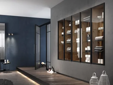 PASSEPARTOUT - Built-in bathroom cabinet with glass doors _ ARTELINEA