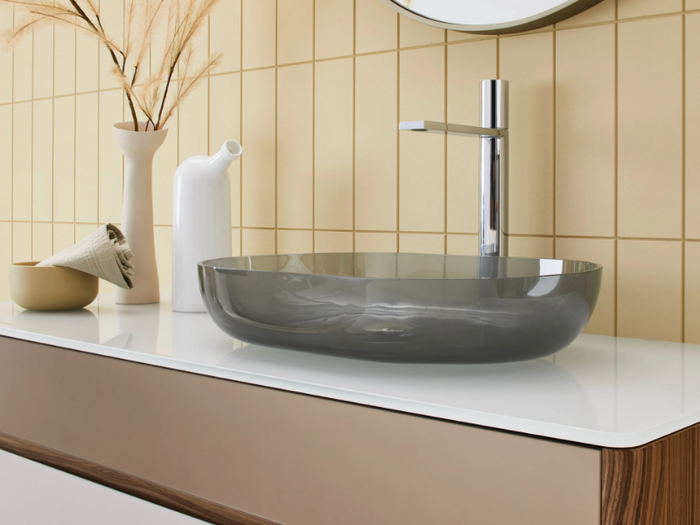 PORTOFINO - Countertop oval single crystal washbasin _ ARTELINEA