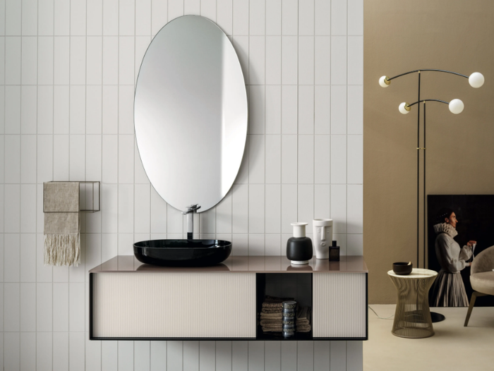 QUADRA - Wall-mounted sectional vanity unit with drawers _ ARTELINEA