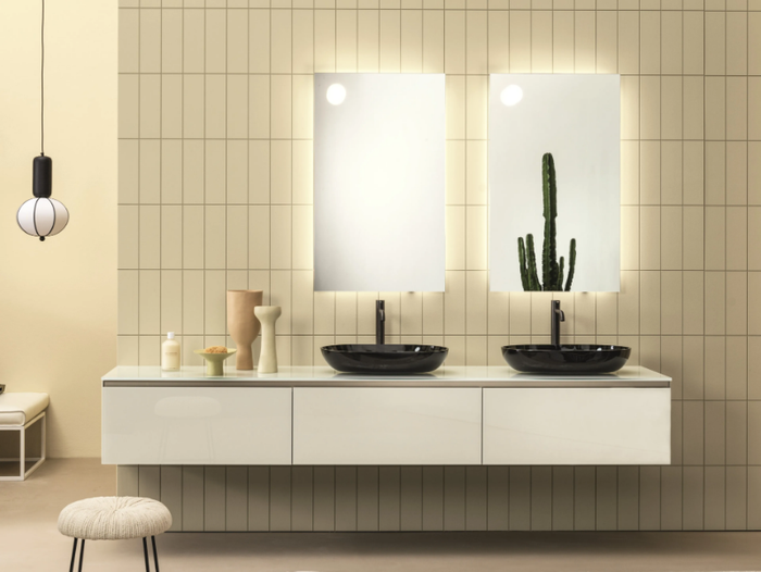 VOLUMI - Modular washbasin cabinet with push-pull opening _ ARTELINEA