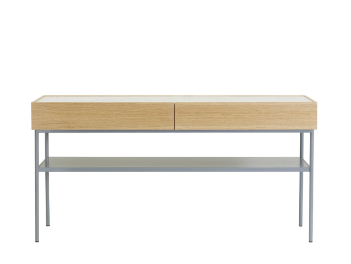 LUC CONSOLE 160 OAK - Rectangular oak console table with drawers _ ASPLUND