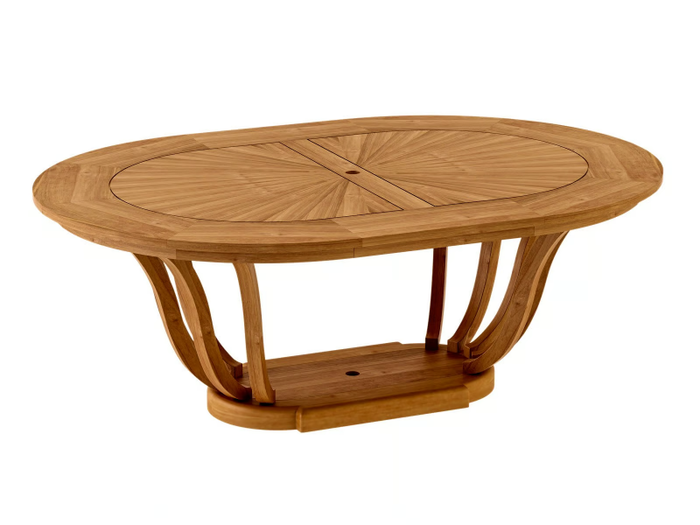 TULIPE - Oval teak garden table _ ASTELLO