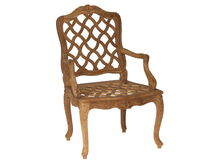 CHÈVREFEUILLE - Teak garden chair with armrests _ ASTELLO