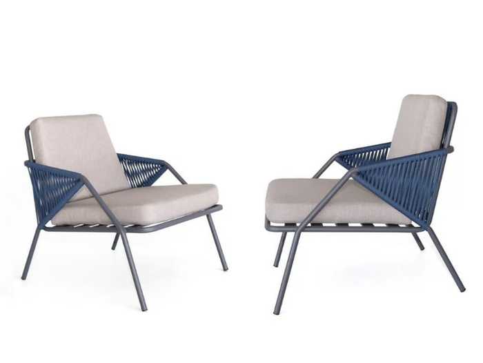 ANTIBES - Garden fabric easy chair with armrests _ Able