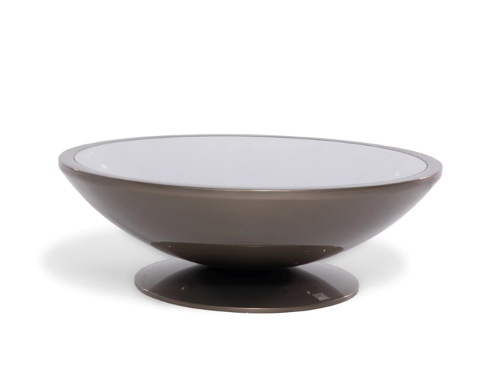 MARS - Fiberglass with tempered glass coffee table for living room _ Able