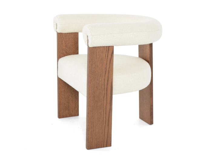 JASEMINE - Wooden and fabric chair with armrests _ Able