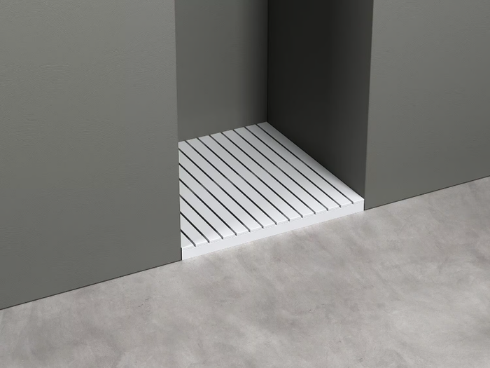 BPAD80X80 - Square slatted Corian® shower tray _ Acquapazza