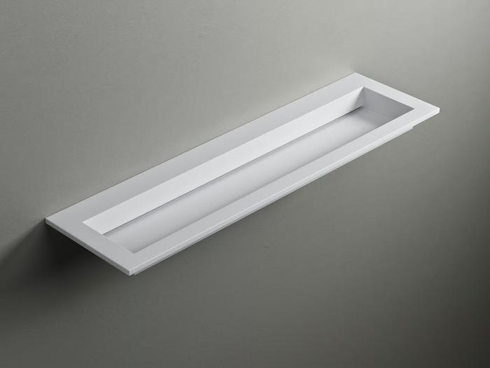 ICLOUD180 - Rectangular Corian® washbasin with integrated countertop _ Acquapazza