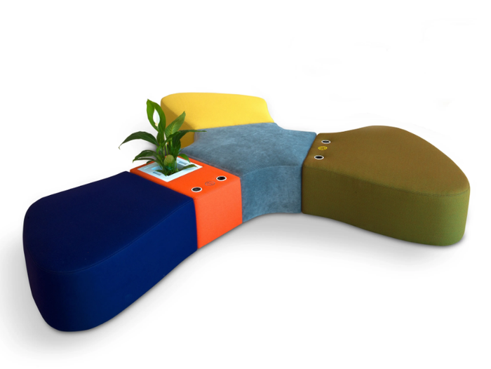 SIR-PENT - Modular fabric bench _ Adrenalina