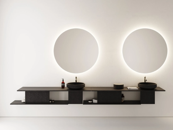 BLOQUE - Wall-mounted vanity unit _ Agape