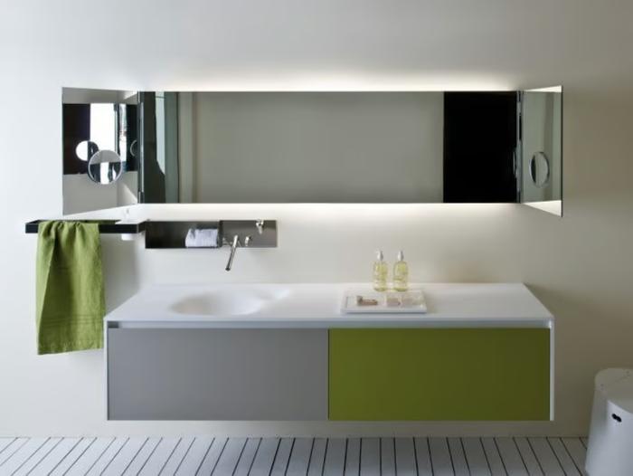 NARCISO - Wall-mounted mirror with integrated lighting _ Agape