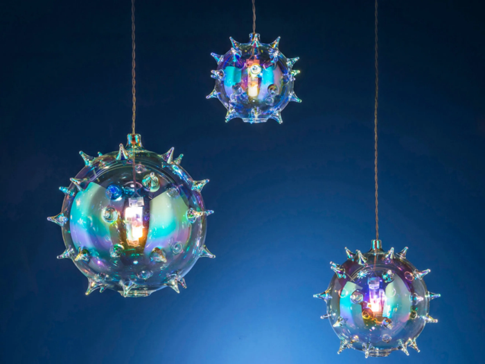 DIATOMEA - LED handmade Borosilicate glass pendant lamp _ Album