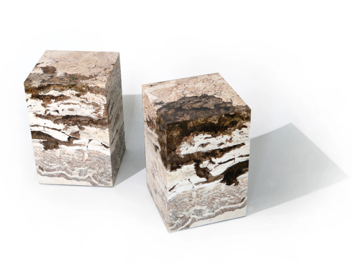 RAPOLANO - Rapolano travertine stool / coffee table _ Alcarol