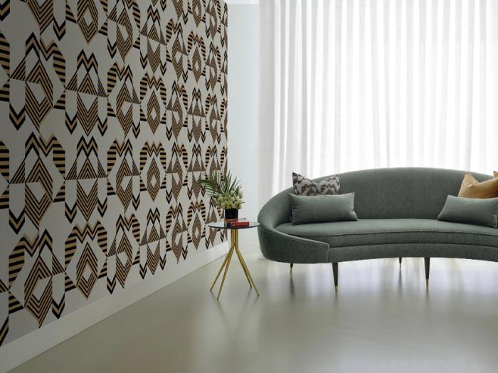 ALBERS - Geometric fire retardant non-woven paper wallpaper _ Aldeco