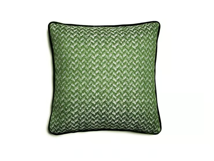 BLESSED Palm Green - Square fabric cushion _ Aldeco