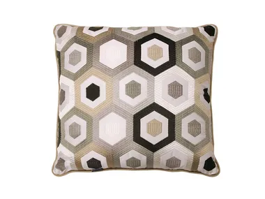 RHAPSODY Natural Shades - Square geometric cushion _ Aldeco