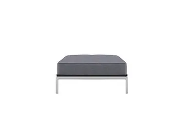 ALUZEN P11 - Low upholstered fabric stool _ Alias