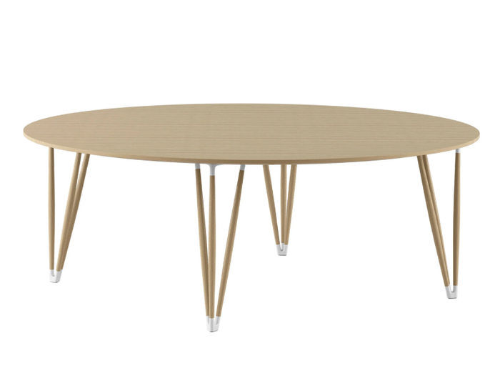 PLETTRO Ø200 / W05_200 - Round multi-layer wood table _ Alias