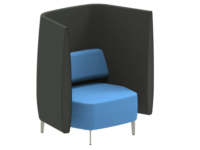 AIRWAVE 23 - Fabric armchair with high backrest and leg base for contract _ Altek