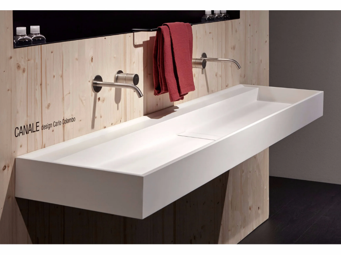 CANALE - Rectangular Flumood® washbasin _ Antoniolupi