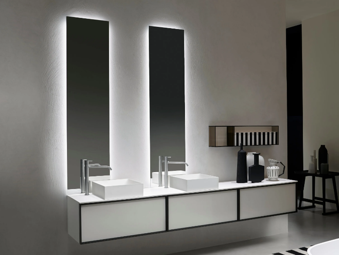 NEUTROLED - Bathroom mirror with integrated lighting _ Antoniolupi