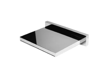 OUTWATERFALL - Wall-mounted stainless steel waterfall spout _ Aquademy