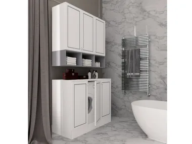 SETA 11 - Wooden laundry room cabinet with hinged doors _ Archeda