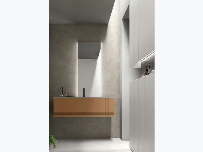 POLLOCK TRAME - COMPOSITION 105 - Wall-mounted vanity unit with drawers _ Arcom