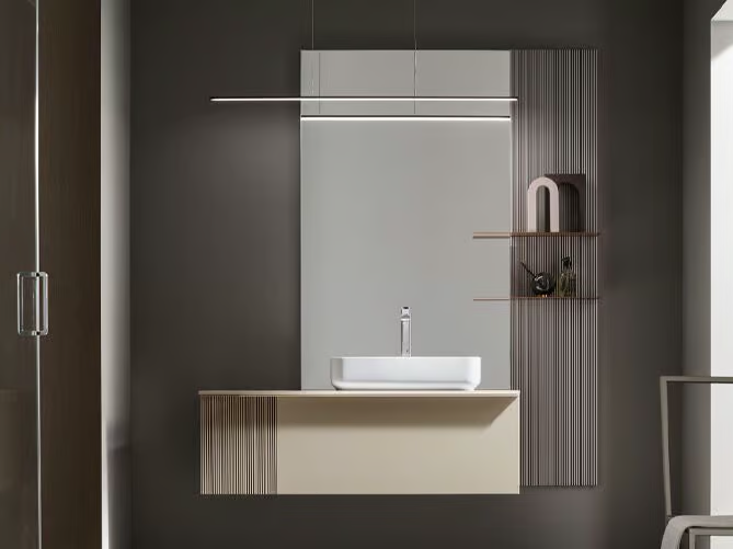 POLLOCK TRAME - COMPOSITION 92 - Wall-mounted vanity unit with drawers _ Arcom