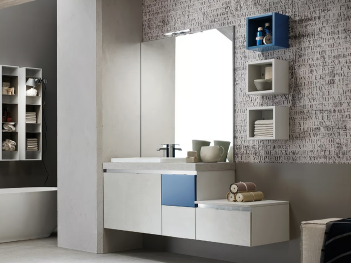 E.GÒ - COMPOSITION 54 - Single wooden vanity unit with drawers _ Arcom