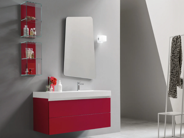 E.GÒ - COMPOSITION 64 - Single wooden vanity unit with drawers _ Arcom