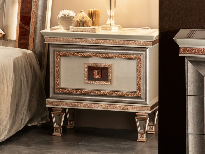 DOLCE VITA - Rectangular wooden bedside table _ Arredoclassic