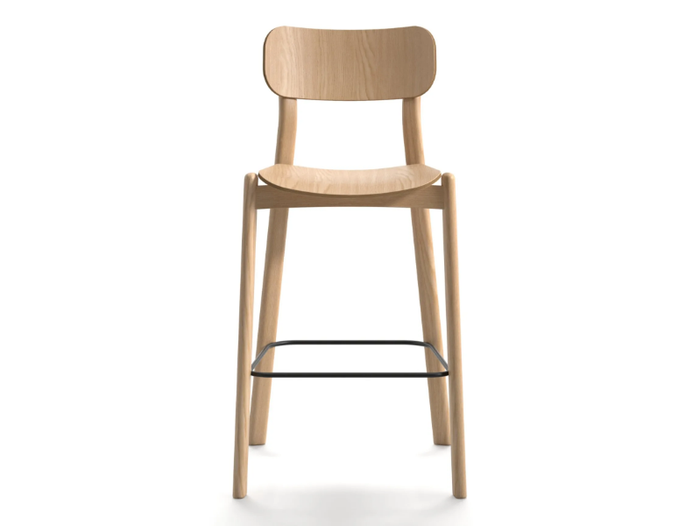 KIYUMI ST WOOD - High ash stool with footrest _ Arrmet