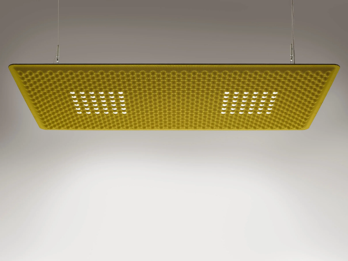 EGGBOARD MATRIX 1600X800 - Fabric hanging acoustic panel / pendant lamp _ Artemide