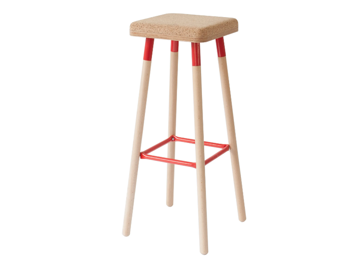 MARCO - High cork stool with footrest _ Askia