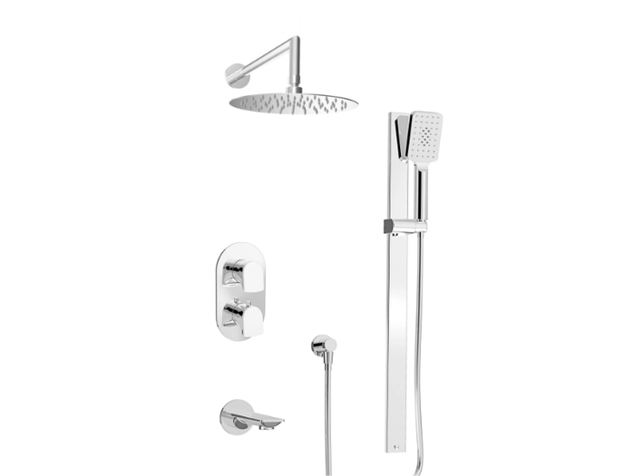 PRO-4300-56 - Recessed thermostatic bathtub set with hand shower _ BARIL