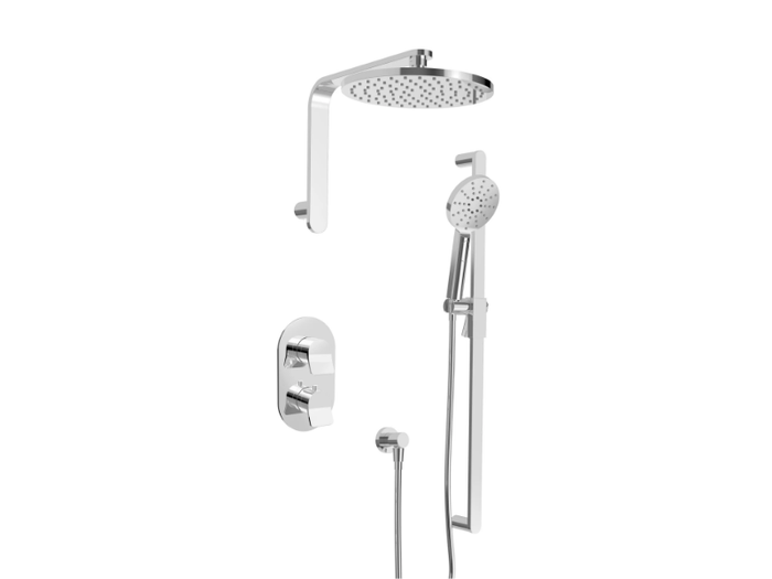 PROFILE B46 - Thermostatic shower set with overhead shower _ BARIL