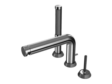 FT B52 - Deck mounted 3 hole bathtub tap with hand shower _ BARIL