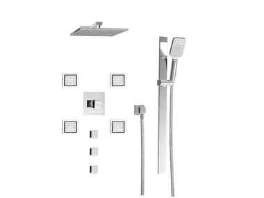 PRO-3852-10 - Thermostatic shower set with overhead shower _ BARIL