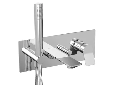 PROFILE B46 - Wall-mounted single handle bathtub mixer with diverter _ BARIL