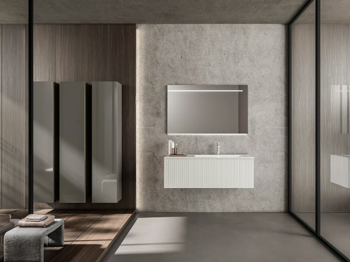 DFLY 04 - Wall-mounted vanity unit with cabinets _ BMT